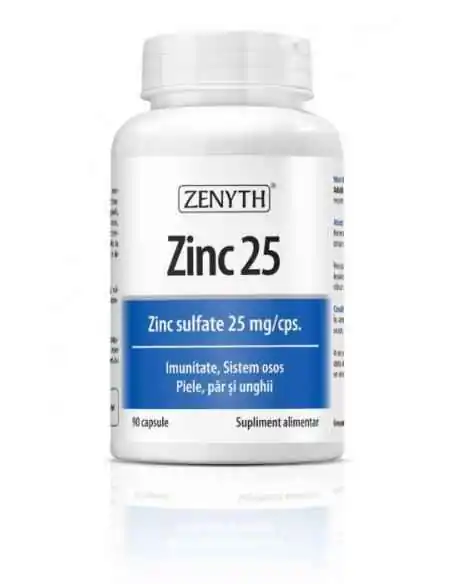 Zinc 25 90 capsule Zenyth, Sanatatea pielii