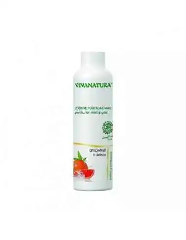 Lotiune purificatoare pentru ten mixt si gras cu Grapefruit si Salvie 150ml Viva Natura, Sanatatea pielii