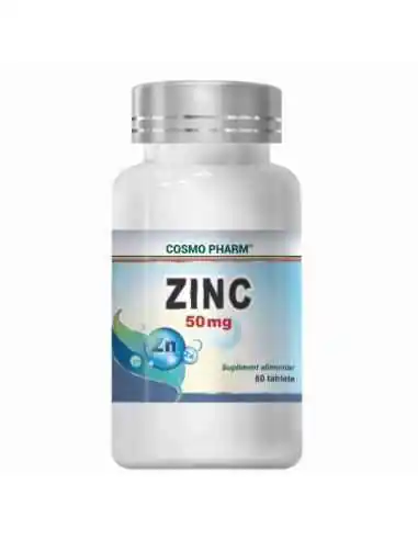 Zinc 50mg 60 tb CosmoPharm, Sanatatea pielii