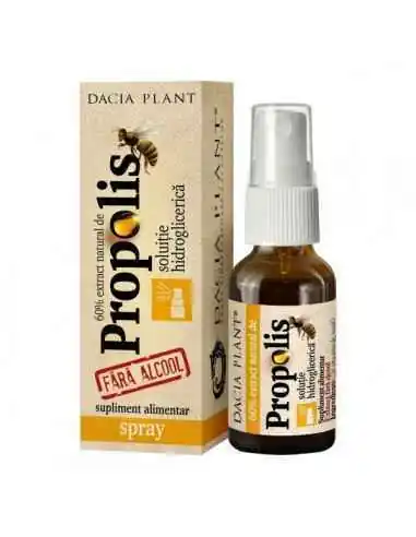 Spray propolis cu Argint coloidal 20ml Dacia Plant, TINCTURI FARA ALCOOL