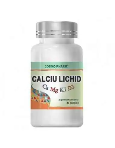 Calciu Lichid Ca-Mg-D3 30 cps Cosmo Pharm, VITAMINE SI MINERALE