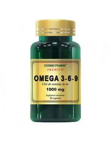 Omega 3-6-9 (Ulei Seminte In) 1000mg 30cps Cosmo Pharm, REMEDII NATURISTE