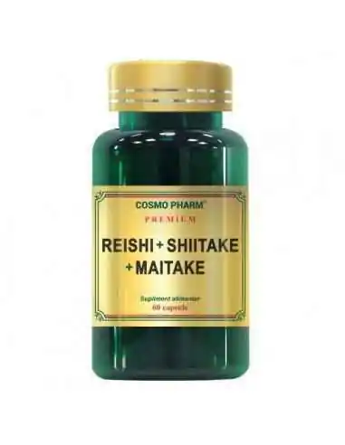 Reishi Shiitake Maitake 60cps CosmoPharm, Tulburari Hormonale