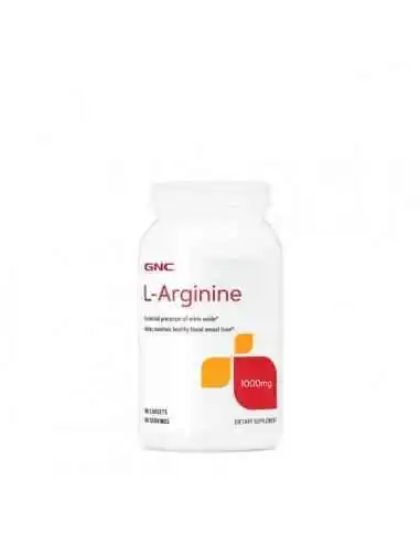 L-ARGININE 1000 MG, L-ARGININA, 90 TB- GNC, REMEDII NATURISTE