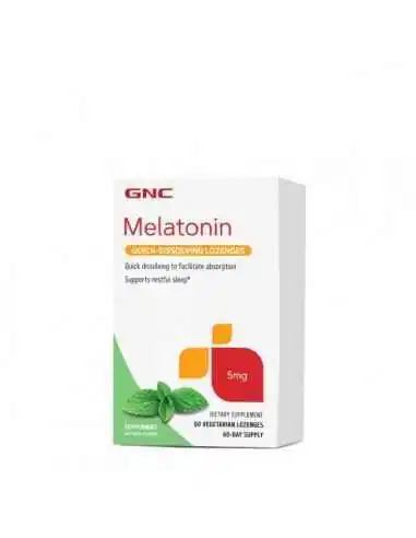 MELATONINA 5 MG, CU AROMA DE MENTA, 60 TB- GNC, Stres