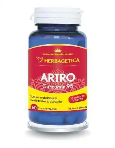 Artro+ Curcumin 95 60 cps Herbagetica, REMEDII NATURISTE