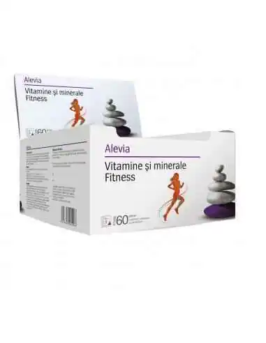 Vitamine si Minerale Fitness  60 plicuri  Alevia, VITAMINE SI MINERALE