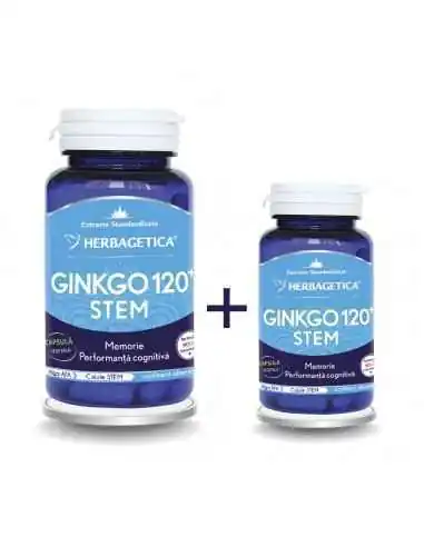 GINKGO 120 STEM 60+10 capsule CADOU  Herbagetica, Stres