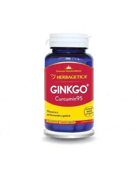 Ginkgo Curcumin 95 30 capsule Herbagetica, Tulburari Hormonale