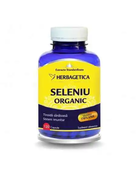 Seleniu Organic 120 capsule Herbagetica, VITAMINE SI MINERALE