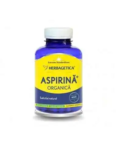 Aspirina Organica 120 capsule Herbagetica, REMEDII NATURISTE
