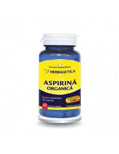 Aspirina Organica 60 capsule Herbagetica, REMEDII NATURISTE