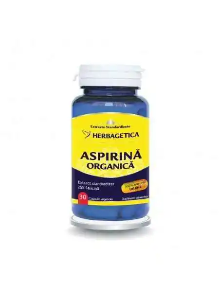 Aspirina Organica 30 capsule Herbagetica, REMEDII NATURISTE