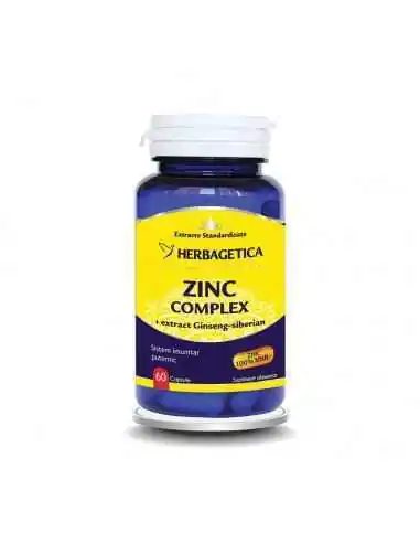 Zinc Complex 60 capsule Herbagetica, Sanatatea pielii