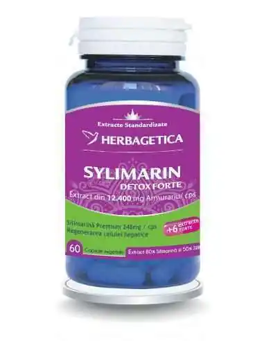 Silymarin 80/50 Detox Forte 60 capsule Herbagetica, REMEDII NATURISTE