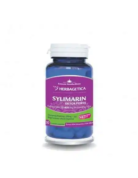 Silymarin 80/50 Detox Forte 30 capsule Herbagetica, REMEDII NATURISTE