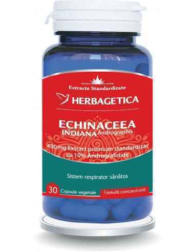 Echinaceea Indiană 30 cps - Herbagetica, REMEDII NATURISTE