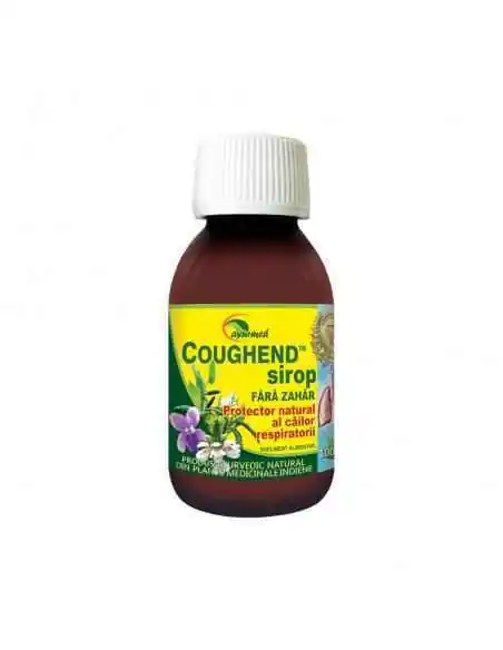 Coughend fara Zahar Sirop 100 ml Ayurmed, Terapia Diabetului