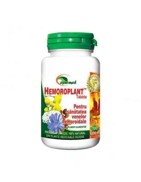Hemoroplant 100 tablete Ayurmed, Tratament Hemoroizi