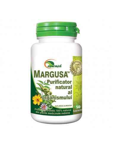 Margusa - Detoxifiant 50 tablete Ayurmed
Detoxifiant eficient al organismului. Antiinflamator general, util in durerile osteo-a