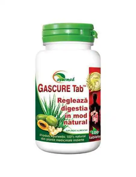 GASCURE 100 tablete Ayurmed, REMEDII NATURISTE