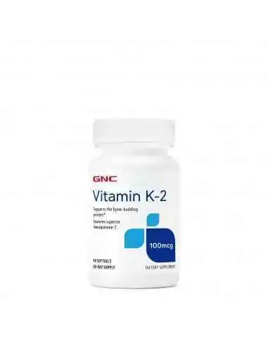 VITAMIN K 2 100 MCG, VITAMINA K 2, 60 CPS- GNC, REMEDII NATURISTE