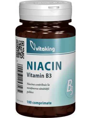 VITAMINA B3 (NIACINA) 100MG 100CPR Vitaking
Vitamina B3 constituie un factor important în hrănire, participând activ la metaboli
