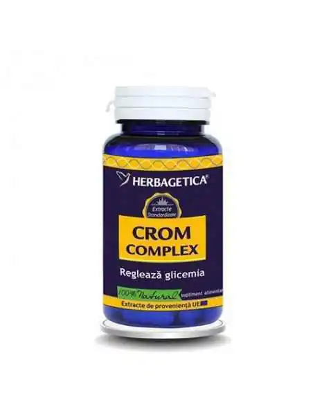 Crom Complex 30 cps Herbagetica, VITAMINE SI MINERALE