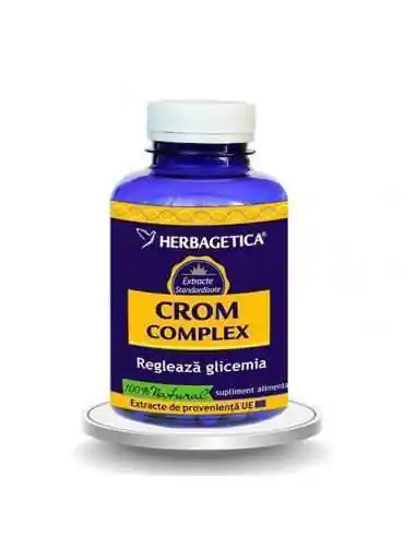 Crom Complex 120 cps Herbagetica, VITAMINE SI MINERALE