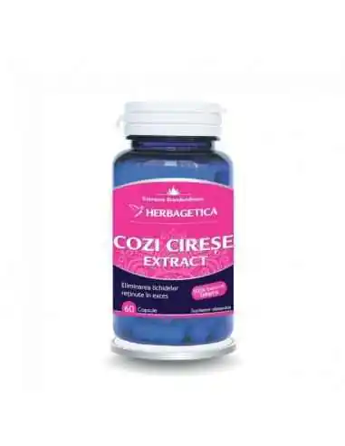 COZI DE CIRESE EXTRACT 60 CPS HERBAGETICA, Retentie hidrica