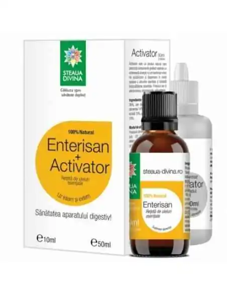 Ulei esential ENTERISAN 10 ml + ACTIVATOR 50 ml Steaua Divina, ULEIURI ESENTIALE