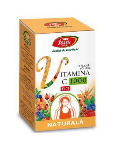 Vitamina C 1000 naturală, F175, solubil Fares, REMEDII NATURISTE