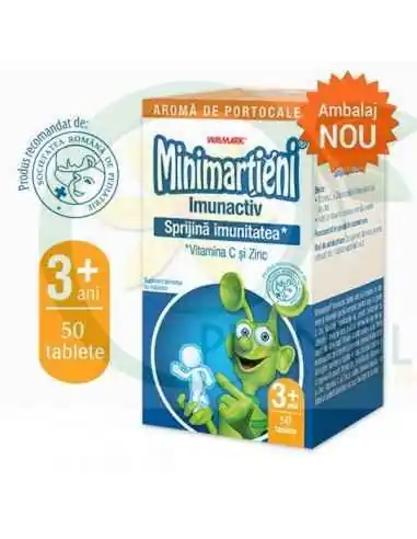 Minimartieni Imunactiv portocale 50 tablete Walmark, VITAMINE SI MINERALE