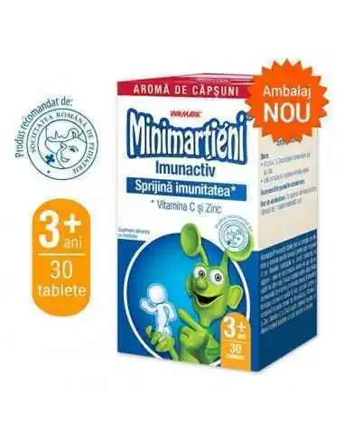 Minimartieni Imunactiv capsuni 30 tablete Walmark, VITAMINE SI MINERALE