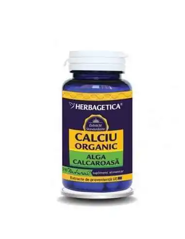 Calciu Organic 30 cps Herbagetica, VITAMINE SI MINERALE