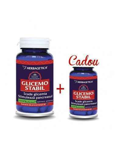 Glicemostabil 60cps+10cps Cadou  Herbagetica, Terapia Diabetului