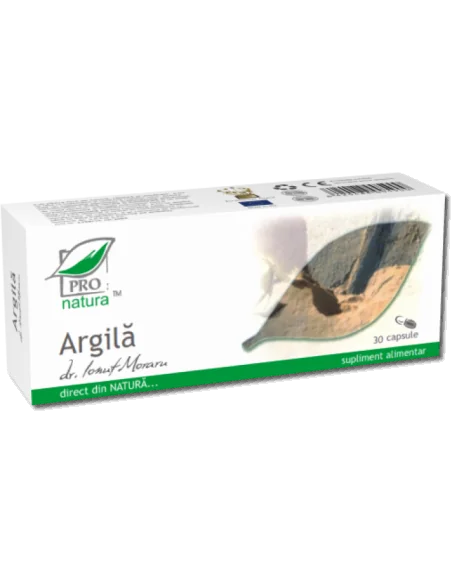 Argila 30 capsule Pro Natura-Medica, REMEDII NATURISTE