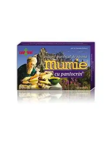 Mumie Extract Purificat de Rasina cu Pantocrin 30 tablete  Damar, VITAMINE SI MINERALE