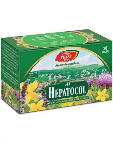 Ceai Hepatocol 20 plicuri Fares, REMEDII NATURISTE