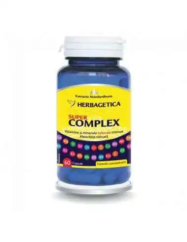 SUPER COMPLEX 60 caspule - Herbagetica, VITAMINE SI MINERALE