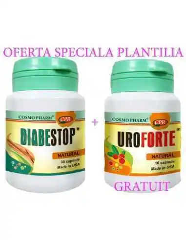 DIABESTOP 30 capsule + UROFORTE 10 capsule GRATUIT Cosmo Pharm, Terapia Diabetului