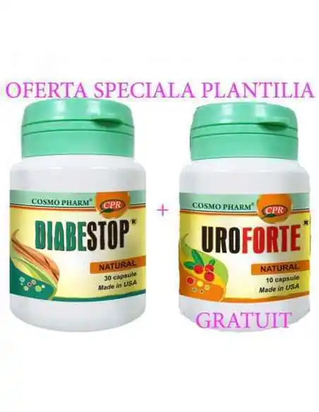 DIABESTOP 30 capsule + UROFORTE 10 capsule GRATUIT Cosmo Pharm, Terapia Diabetului