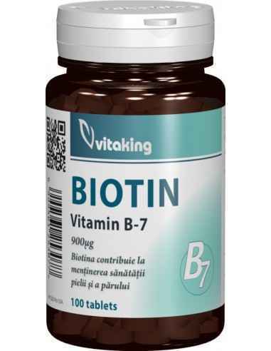 Vitamina B7 (Biotina) 100 comprimate Vitaking

Este una din puținele vitamine care trec în lichidul cefalorahidian și astfel est