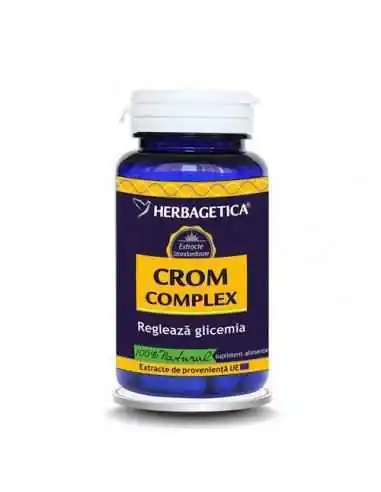 Crom Complex 60 + 10 cps Gratuit Herbagetica, VITAMINE SI MINERALE