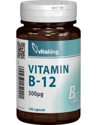 Vitamina B12 500mcg 100 cps  Vitaking, VITAMINE SI MINERALE