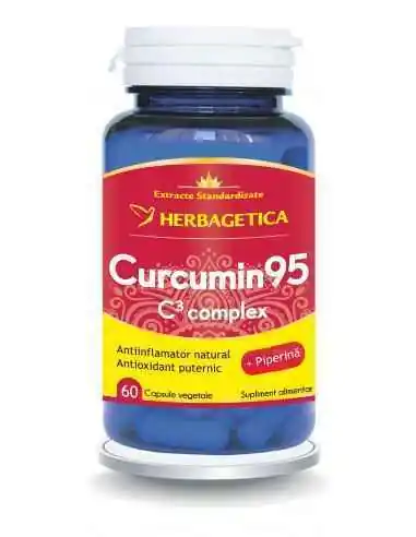 Curcumin 95 C3 complex 60 + 10 capsule Gratuit Herbagetica, Sistemul nervos