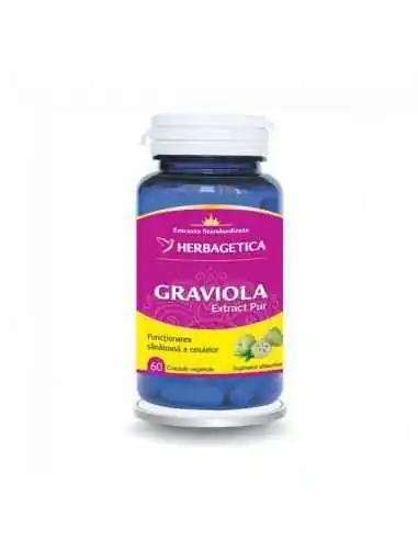 Graviola 60 capsule Herbagetica, Imunitate si raceala