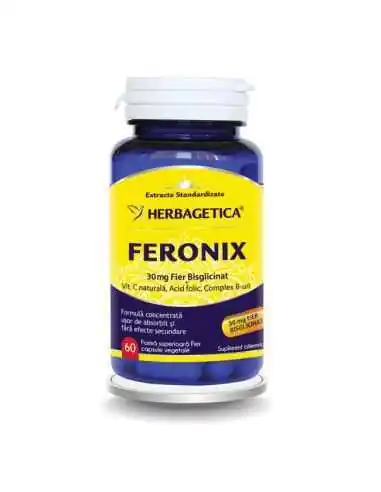 Feronix 60 capsule Herbagetica, VITAMINE SI MINERALE