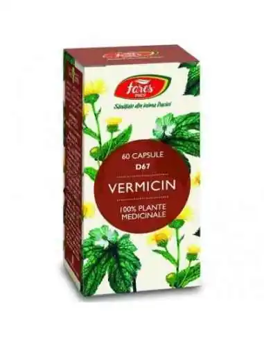 VERMICIN D67 60 capsule Fares, REMEDII NATURISTE