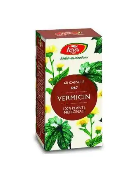 VERMICIN D67 60 capsule Fares, REMEDII NATURISTE